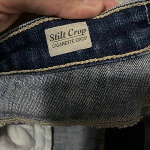 AG Stilt cigarette crop distressed jeans